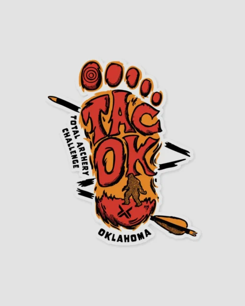 Oklahoma Bigfoot Footprint Sticker